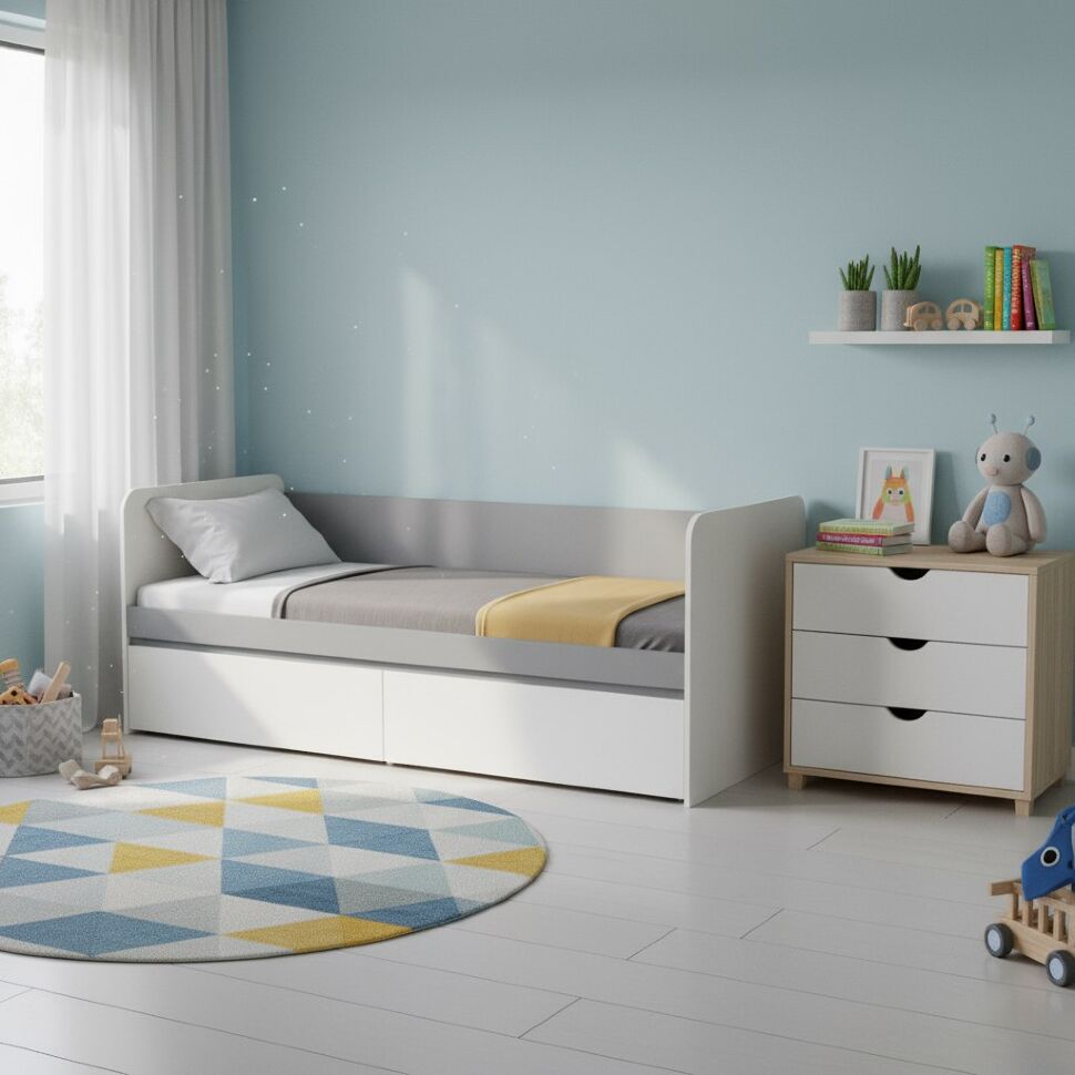 Торонто кровать 11.39 Белый/Серый