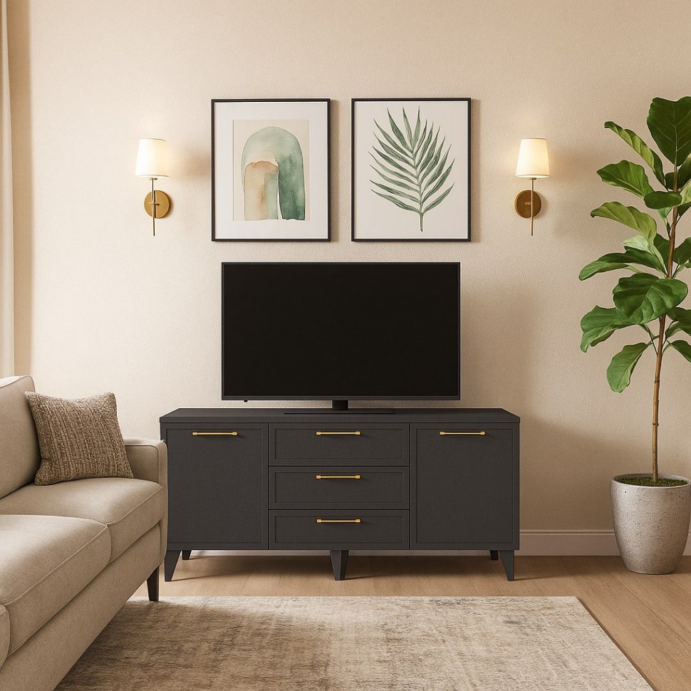 Тумба ТВ Толедо ТТ-1, Графит серый