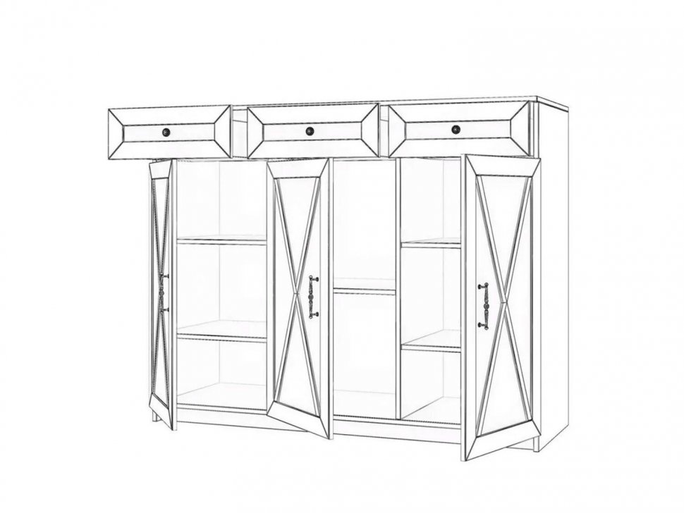 Бэль Комод широкий Слоновая кость