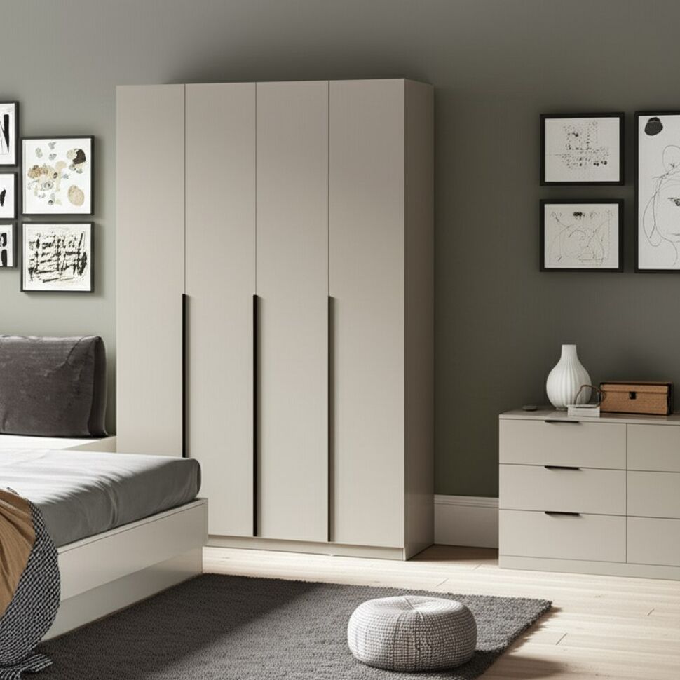 Шкаф распашной с наполнением (11 полок + 2 ящика + штанга) ШК 5 (1600), Меланж