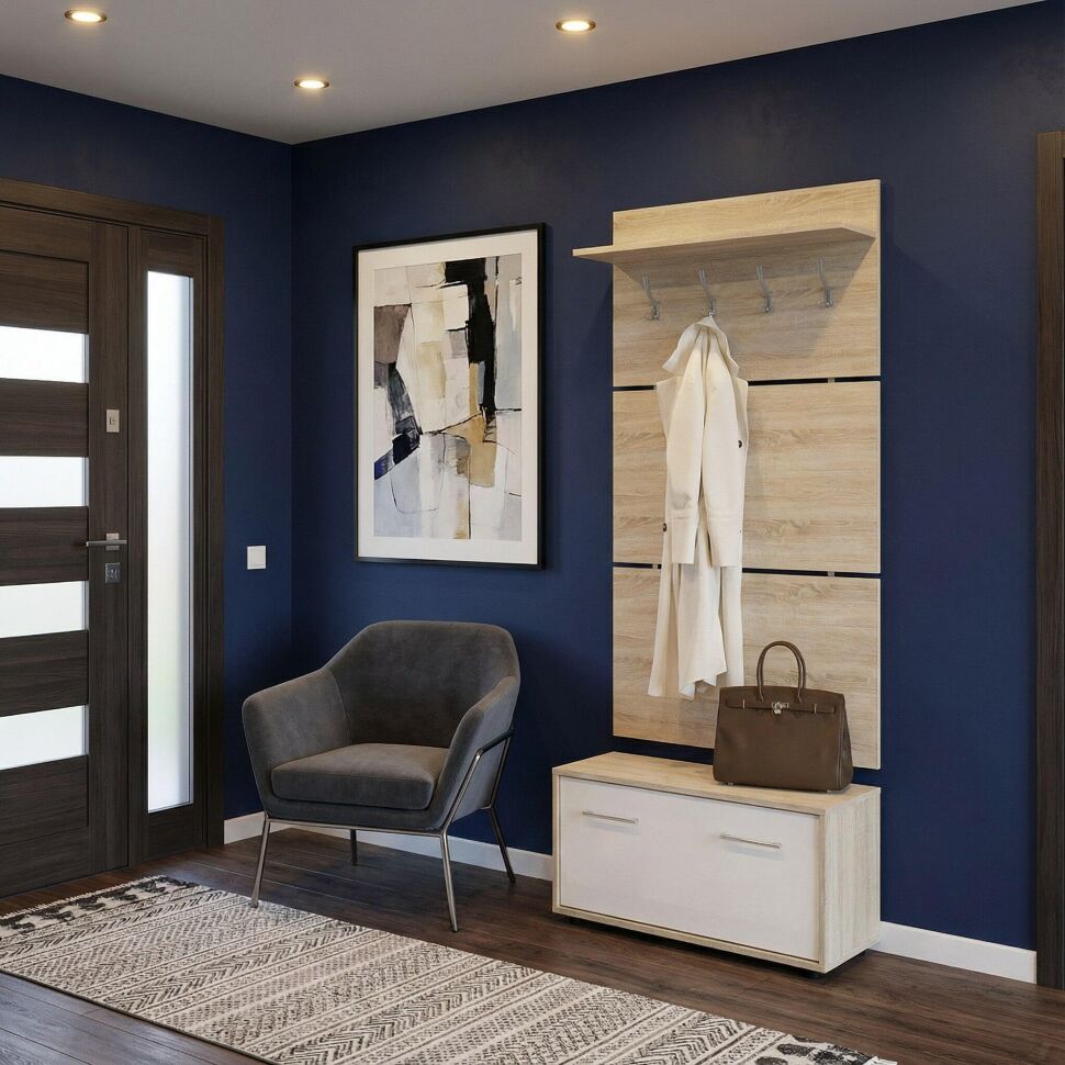 Прихожая ТП-3 + ВШ-3 Дуб Сонома / Белый