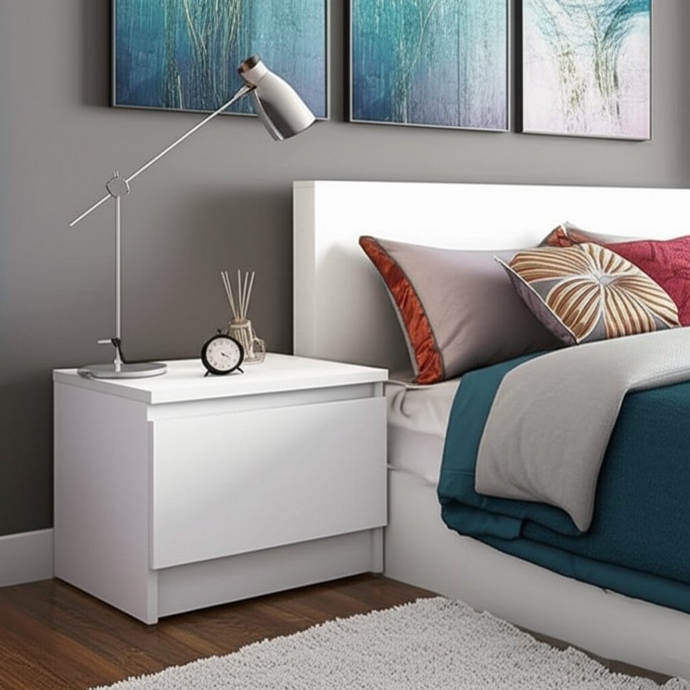 Тумба прикроватная Симпл ТБ-11 (БТС) Белый