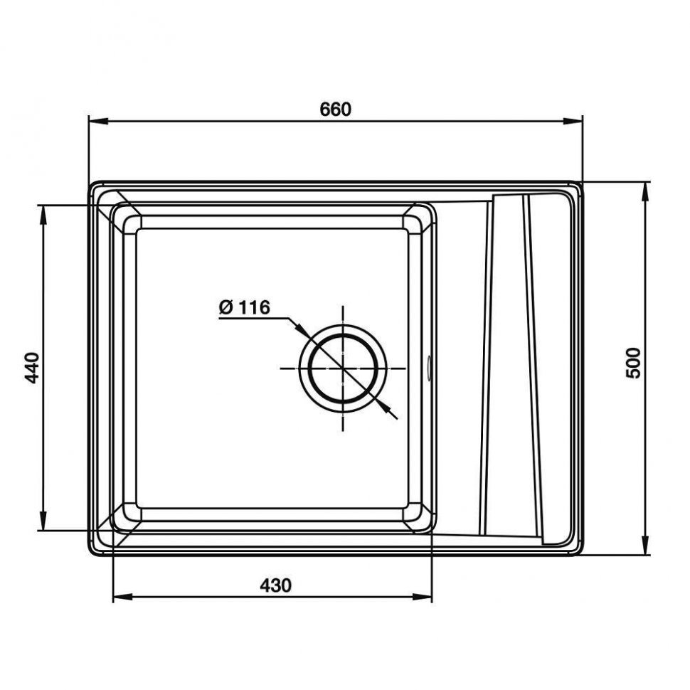 Мойка LEVEL 660L, иней