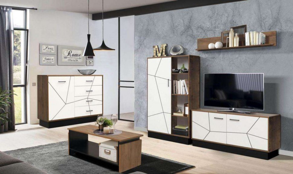 Модульная гостиная Гамма 2 Таксония/Белый