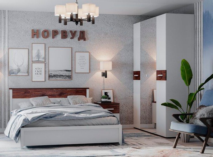 Шкаф для одежды и белья Норвуд 555 Глазов-мебель