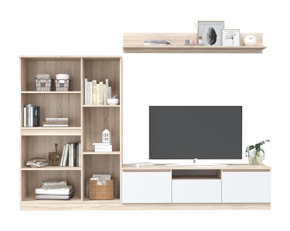 Гостиная Лори (MLK) Дуб сонома/Белый