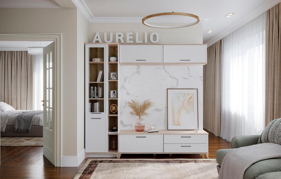 Шкаф МЦН Аурелио 1 (Глазов) Белый