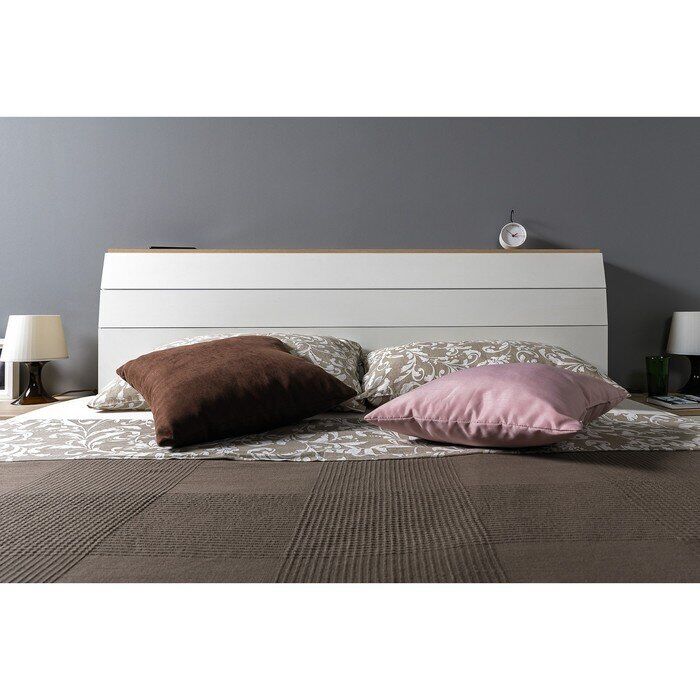 Муссон кровать 11.41 Дуб Эндгрейн/Белый