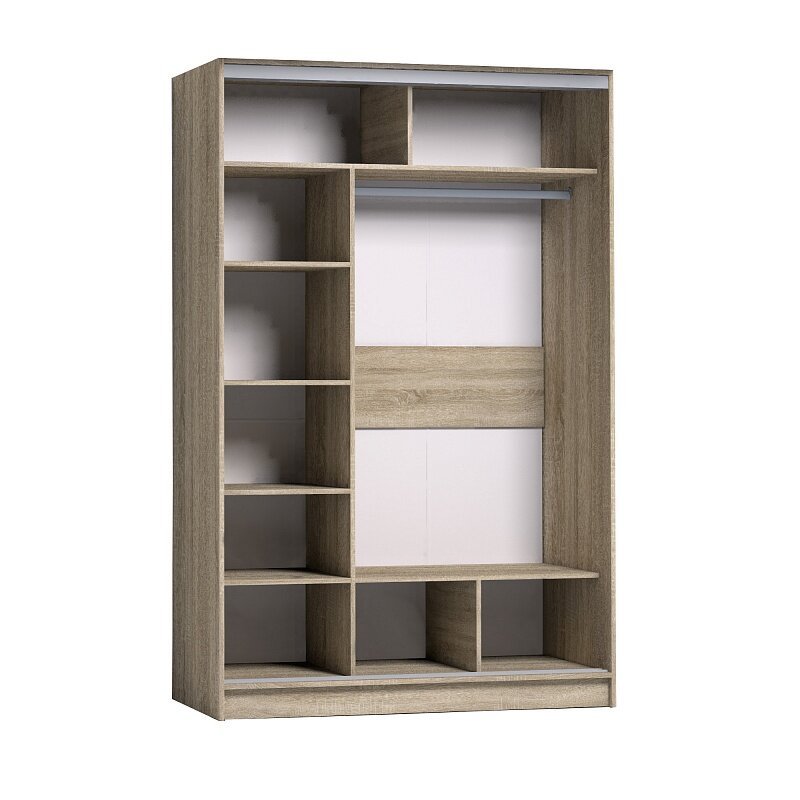 Шкаф-купе Strike 1350 с зеркалом Глазов (Дуб Сонома)