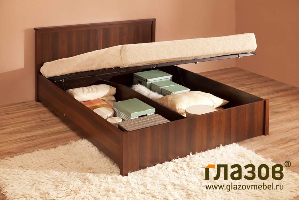 Кровать 140х200 Sherlock 43.2 Глазов (Орех Шоколадный)