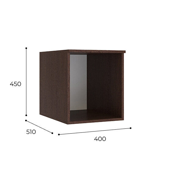 Антресоль Лагуна (ТЭКС) 400 для шкафа-пенала (Венге/Дуб молочный)