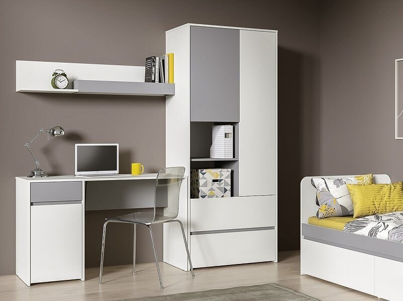 Торонто шкаф для одежды 13.333 Белый/Серый