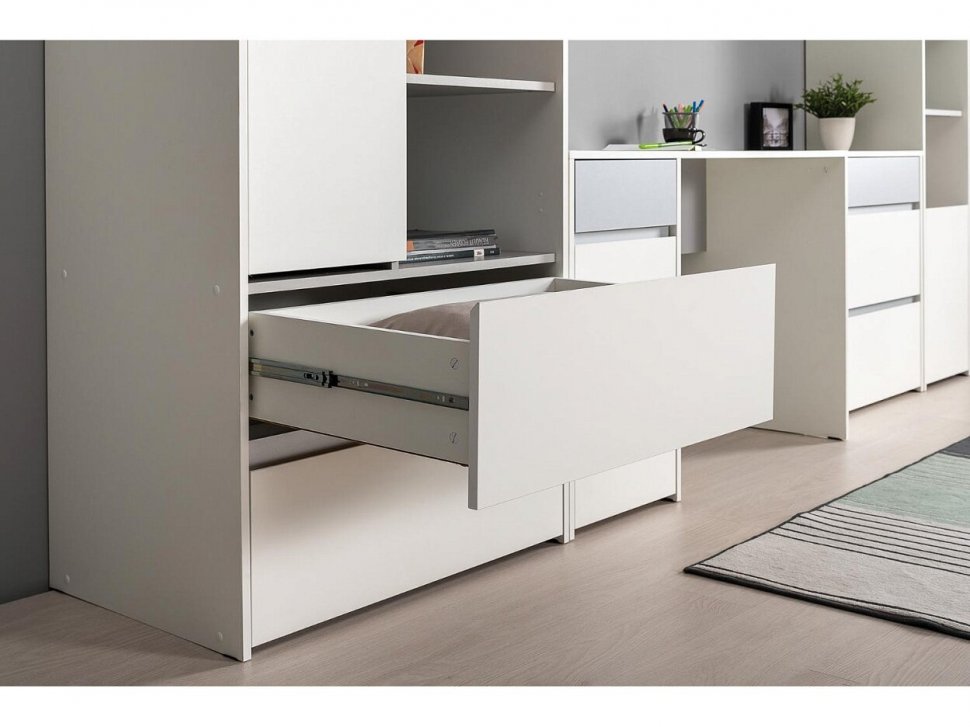 Торонто шкаф для одежды 13.333 Белый/Серый