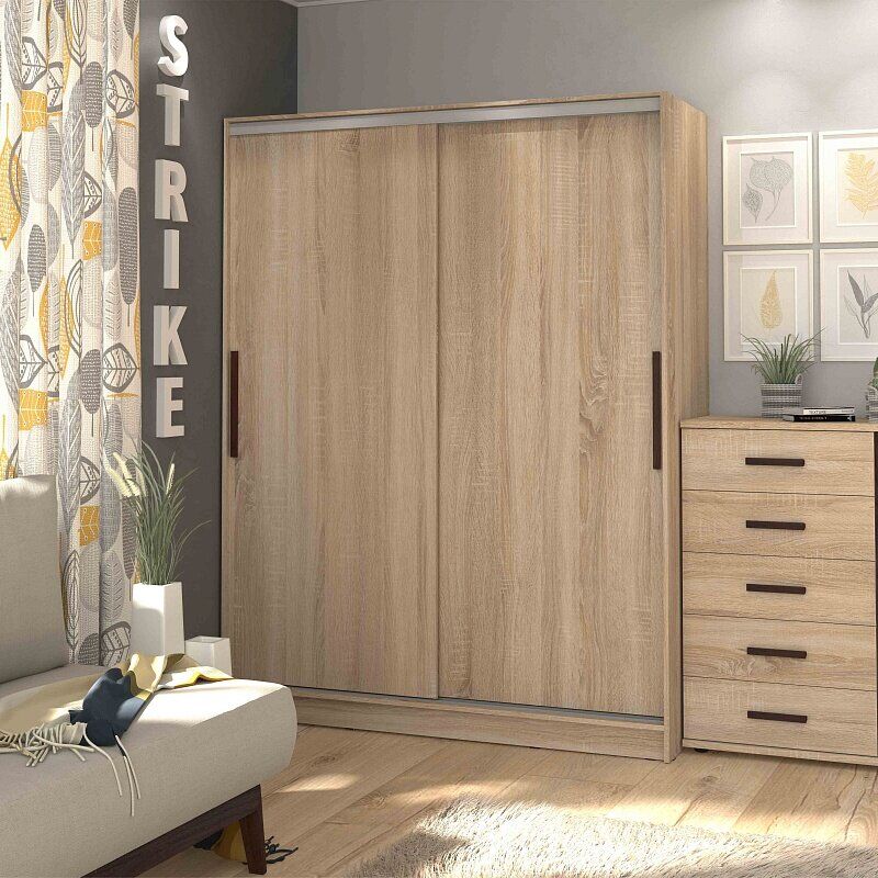 Шкаф-купе Strike 1600 без зеркал Глазов-мебель (Дуб Сонома)