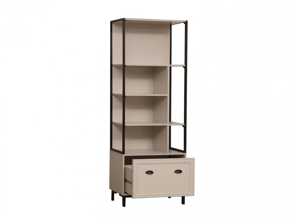 71.01 стеллаж Антея Кашемир/металл черный