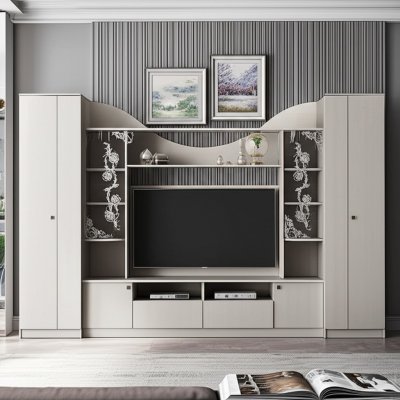 Стенка в гостиную МГС-8 (Арника) Ясень Анкор светлый