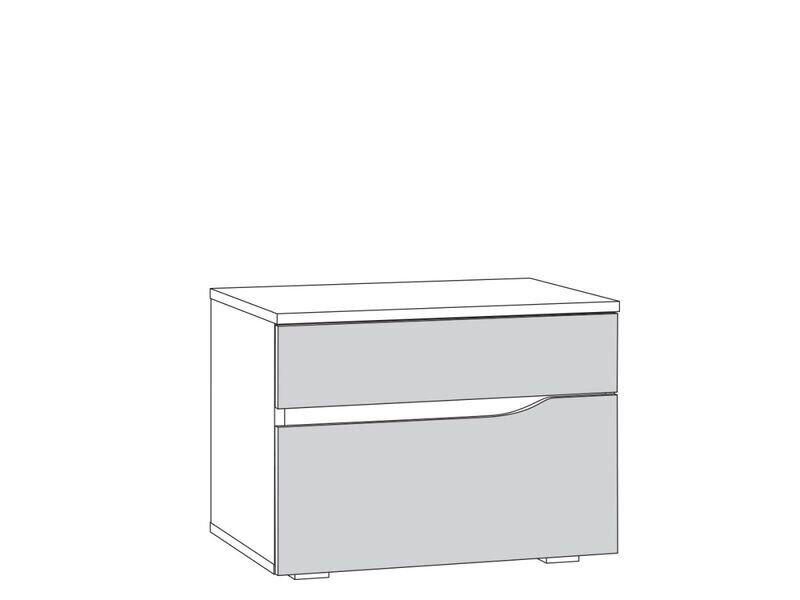 Муссон Тумба прикроватная 16.03 белый/дуб эндгрейн