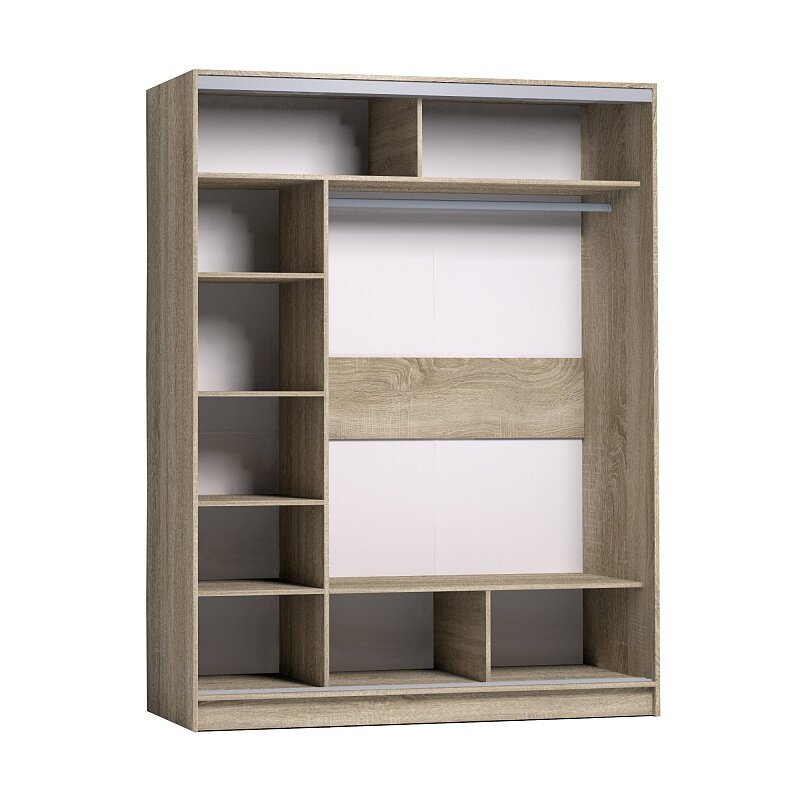 Шкаф-купе Strike 1600 с зеркалом Глазов-мебель (Дуб Сонома)