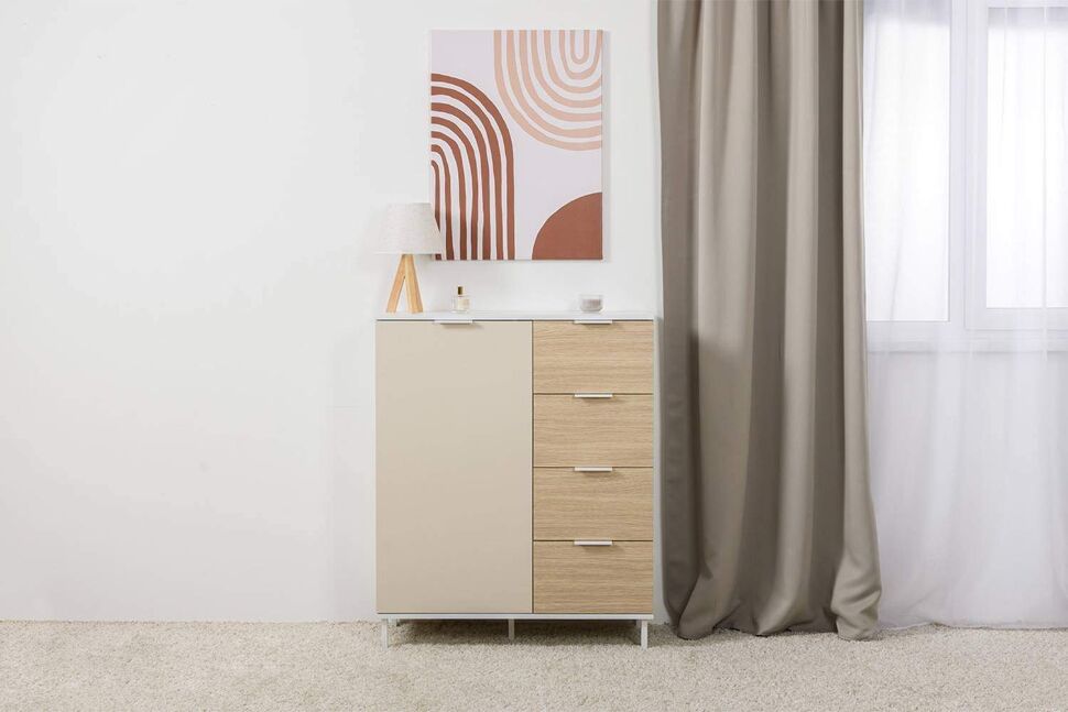 Комод Марвэл 16.234.01 Белый, Сатин, Плэйн