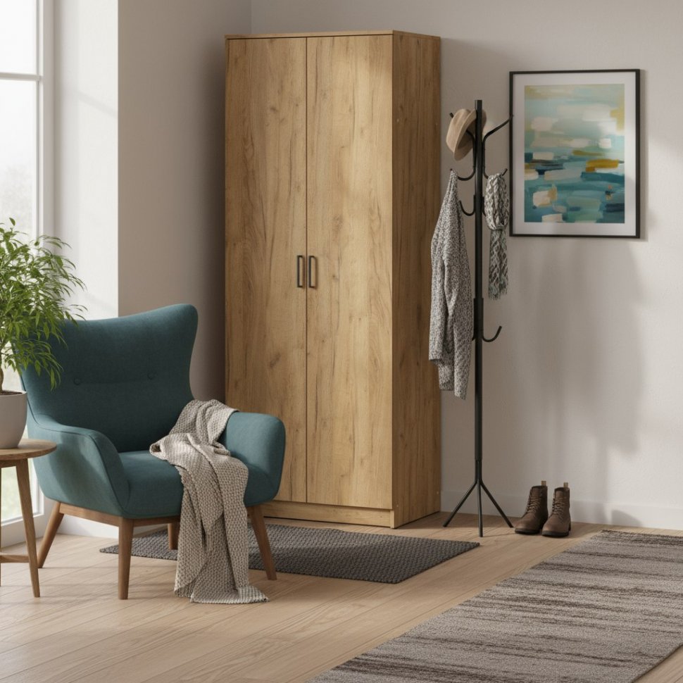 Шкаф распашной ШК 2, Дуб золотой