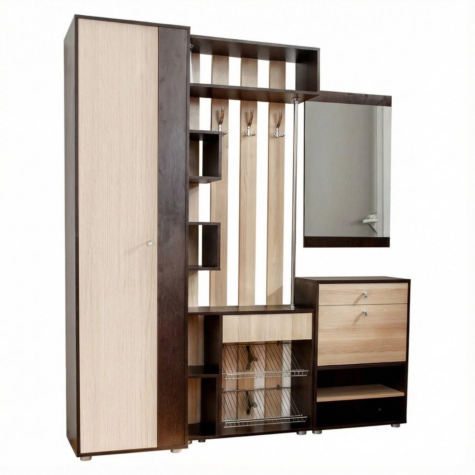 Прихожая Мини-Лайт комл. 7 венге/ясень шимо светлый