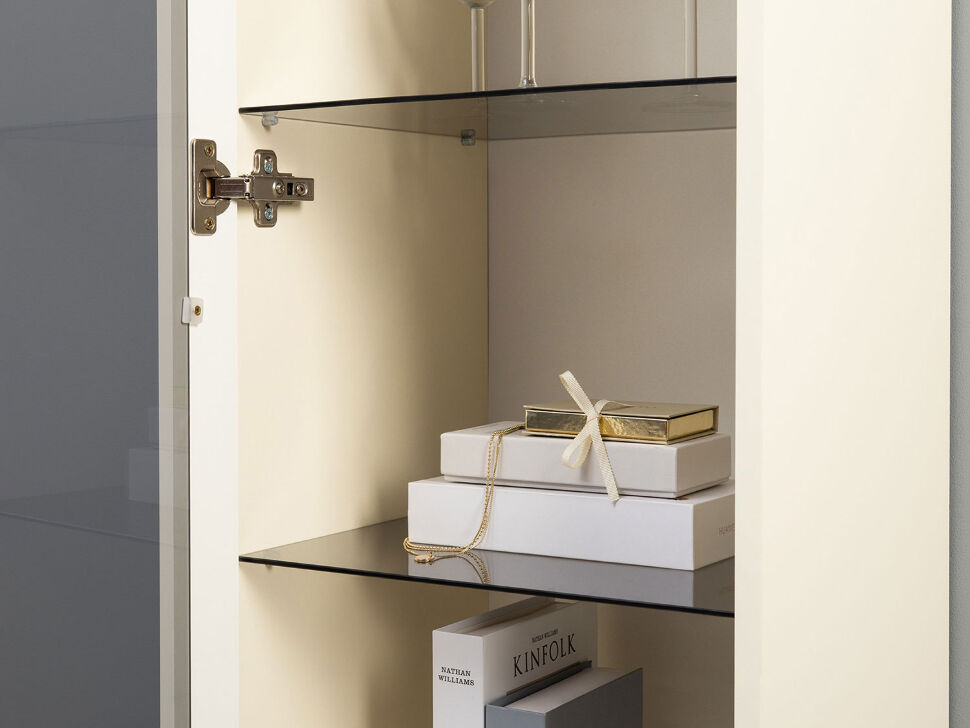 Марион шкаф-витрина 16.397.01 Слоновая кость