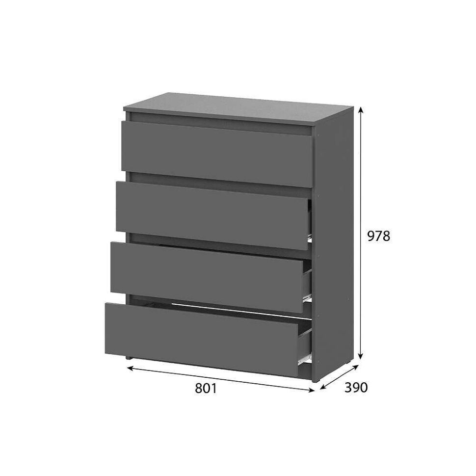 Комод Денвер, Графит серый