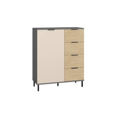 Комод Марвэл 16.234.01 Темно-серый, Сатин, Плэйн