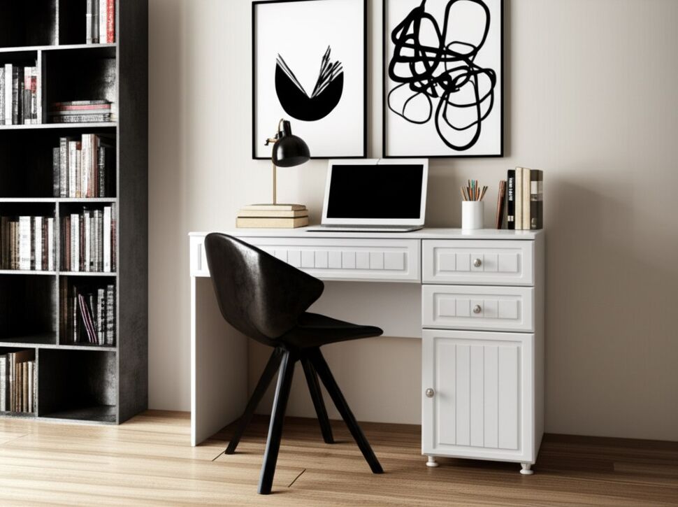 Стол письменный Монако МН-15 белое дерево