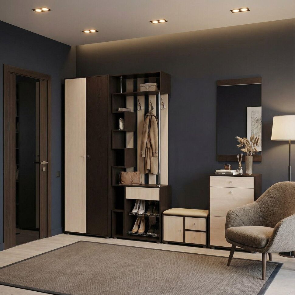 Прихожая Мини-Лайт комл. 4 венге/ясень шимо светлый