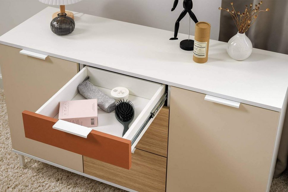 Комод Марвэл 16.234.02 Белый, Сатин, Плэйн, Безмолвная пустыня