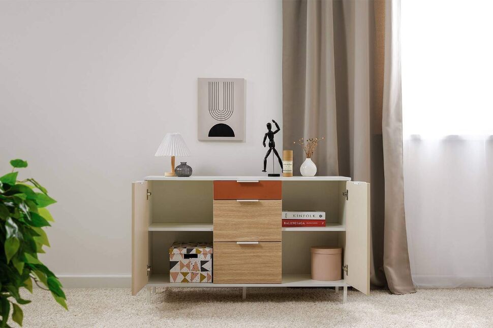 Комод Марвэл 16.234.02 Белый, Сатин, Плэйн, Безмолвная пустыня