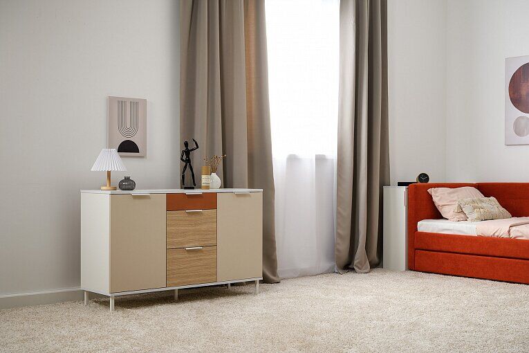 Комод Марвэл 16.234.02 Белый, Сатин, Плэйн, Безмолвная пустыня