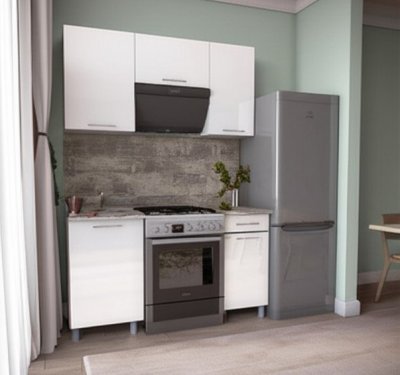 Кухня Танго 1,5 м с окапом, Белый