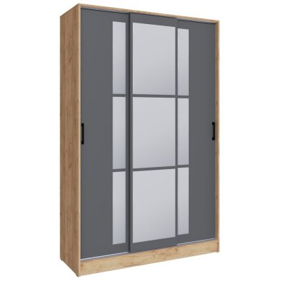 Шкаф-купе Стиль-2 140, Дуб Крафт Золотой, Графит серый