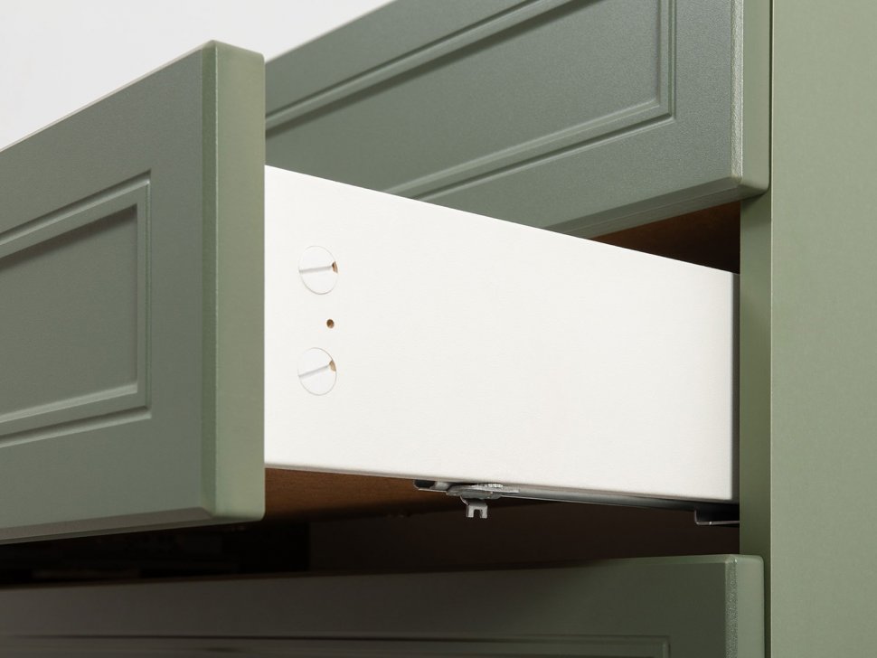 Марион комод 16.249 Дымчатый зеленый / Олива шагрень