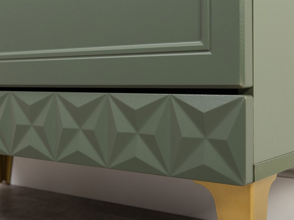 Марион комод 16.249 Дымчатый зеленый / Олива шагрень