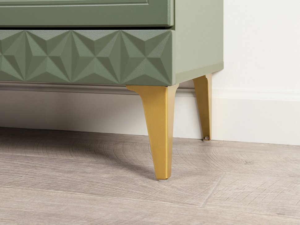 Марион комод 16.249 Дымчатый зеленый / Олива шагрень