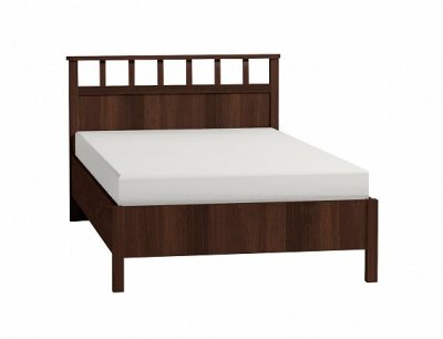 Кровать 140х200 Sherlock 48 Люкс Орех (Глазов) с основанием из металла