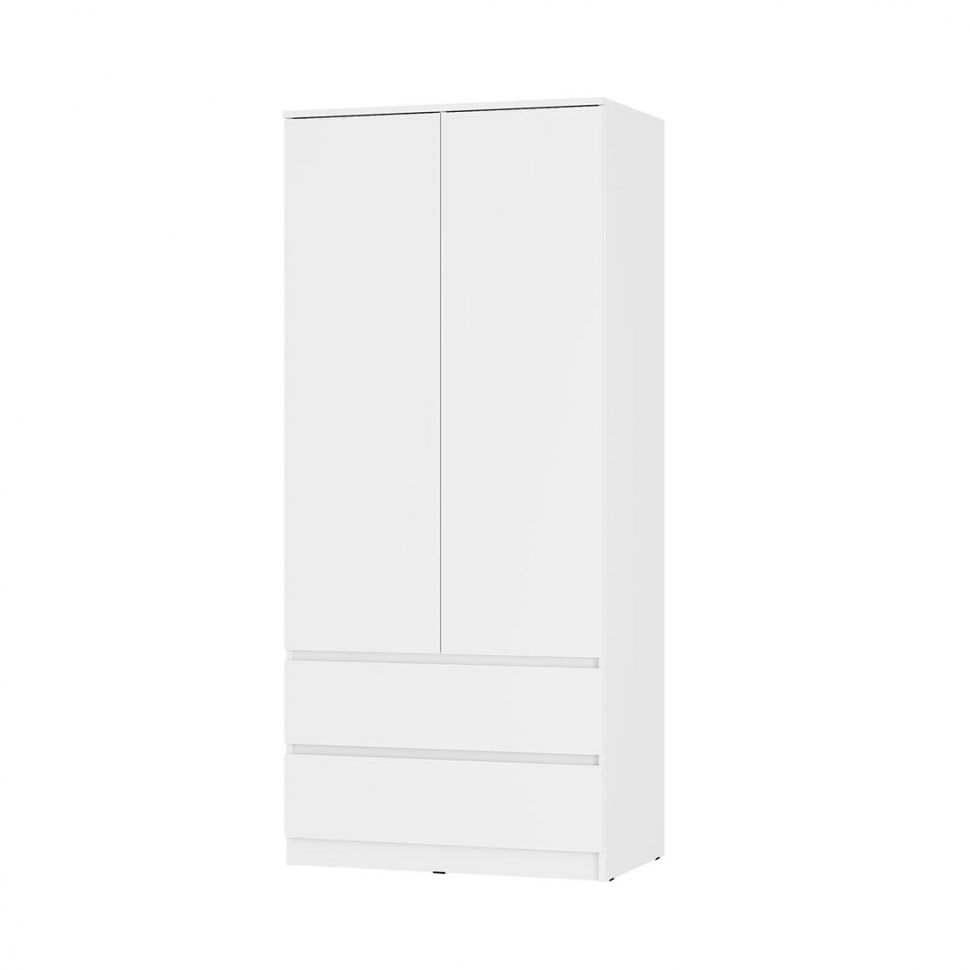 Шкаф двухстворчатый Симпл ШК-03 (БТС) Белый