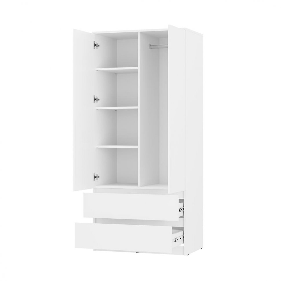 Шкаф двухстворчатый Симпл ШК-03 (БТС) Белый