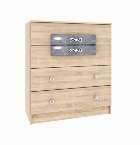 Комод современный Мадлен, Дуб шале серебро