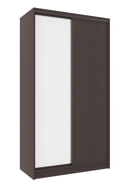 Шкаф-купе двухдверный с зеркалом 1200 Домашний Венге