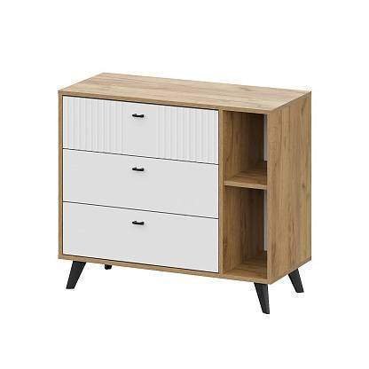 Комод 3 ящика Милан (SV-Мебель) Белый