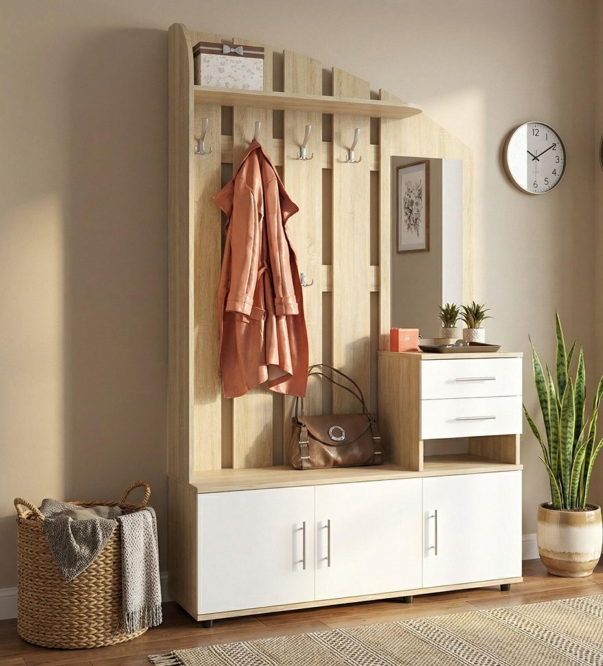 Прихожая ВШ-2.2 Дуб сонома/белый