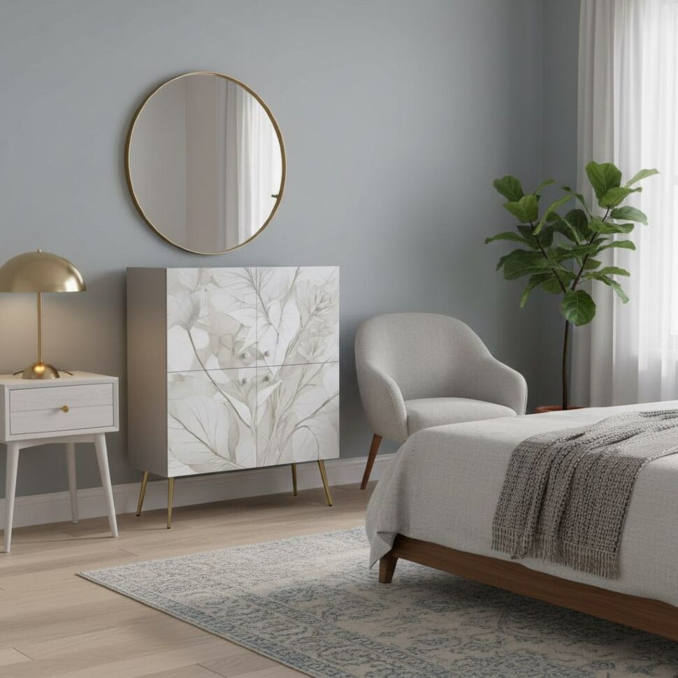 Флоу комод 16.329 Кашемир / Белый