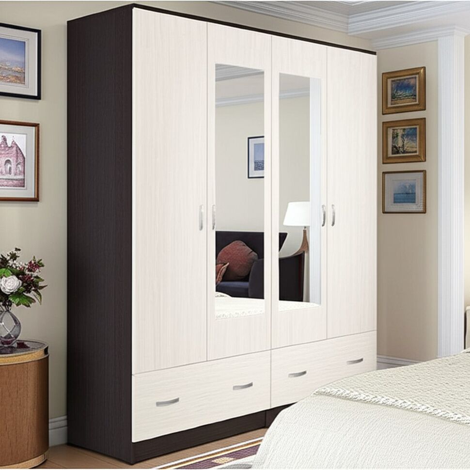 Шкаф четырехстворчатый Ронда ШК-4 (Интерьер Центр) Венге