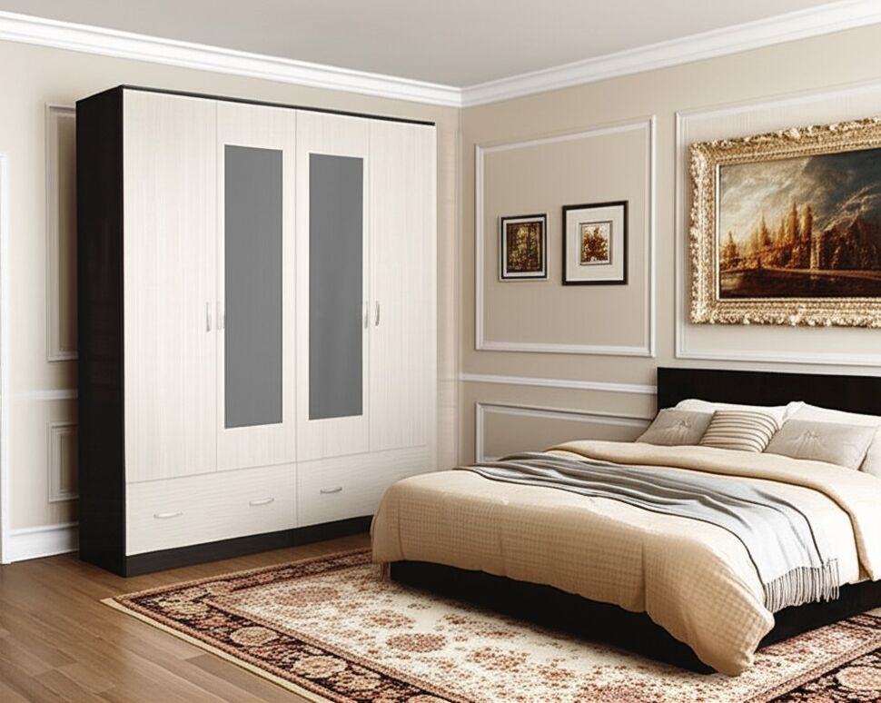 Шкаф четырехстворчатый Ронда ШК-4 (Интерьер Центр) Венге