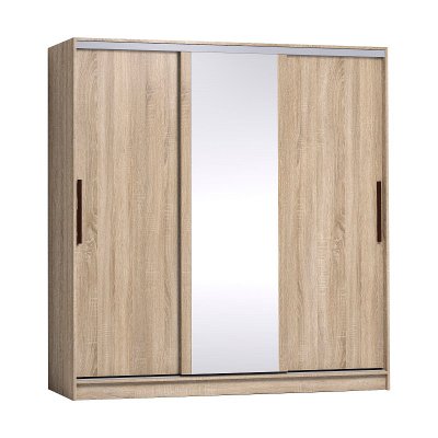 Шкаф-купе Strike 2000 с зеркалом Глазов-мебель (Дуб Сонома)