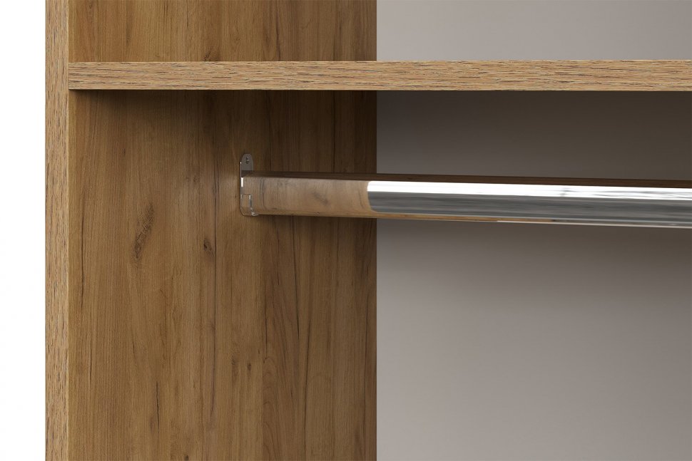 Шкаф для одежды и белья Денвер, Дуб золотой, Белый